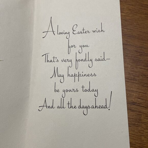 Vtg Rust Craft Easter Greeting Card Daughter Glitter - Picture 8 of 12